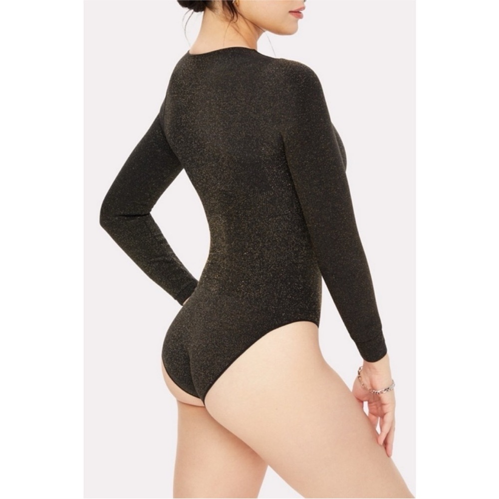YITTY Black Glitter Long Sleeve Bodysuit - Picture 2 of 6